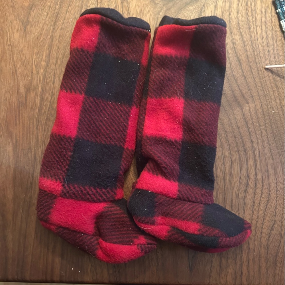 Baby wearing infant socks